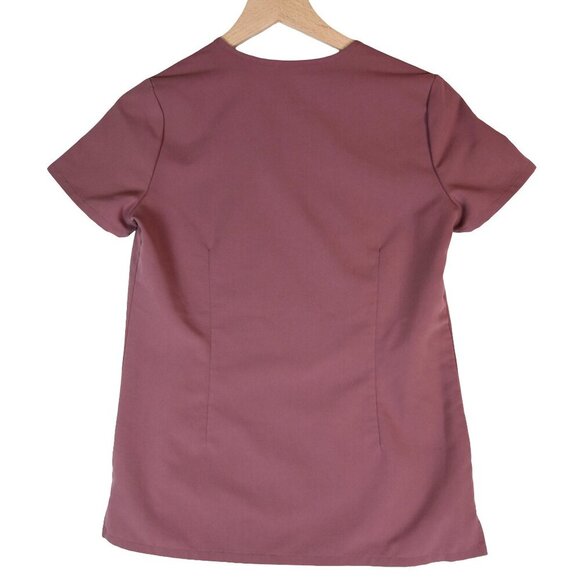 FIGS Technical Collection XXS Pink Scrub Top Short Sleeve V-Neck Medical Uniform - Picture 2 of 7